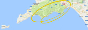 amalfi coast helicopter sky tour map